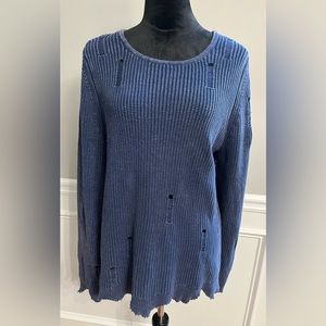 Design History Distressed Sweater-size Large